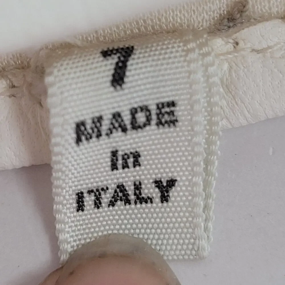 Vintage White Italian Leather Ladies Wrist Length Shorties‎ Lined Dress Gloves